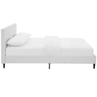 Modway Anya Full Bed - White-Vinyl Padded Sturdy Plywood Base