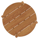 Modway Eleni Round 35" Outdoor Teak Wood Round Bar Table - Natural-Simple Assembly