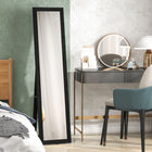HOMCOM Full Length Mirror - 14.6" W x 61.8" H - Black-MDF frame is strong for a mainstay in your home furniture 