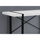 Monarch Specialties 7313 48" Computer Desk - White/Black Metal-X-shaped metal bar on the back of the desk provides support and adds a decorative touch