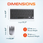 Delton N35 Portable Wireless Keyboard and Mouse Combo - Silver-Includes a handy battery life indicator light, so you're never caught off-guard by a low battery during important tasks.