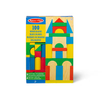 Melissa & Doug Box of Blocks 100-Piece Set-100 solid wood blocks perfect for hours (and towers!) of fun