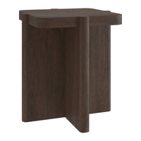 Hudson&Canal Laguna 20" Wide Square Side Table - Brown Oak-A modern take on a retro look for your living room, den, and more