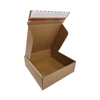 Reliabag Self Seal Corrugated Literature Mailer Boxes - 8" L x 8" W x 3" H - Kraft - 40 Pack-Lightweight, Eco-friendly, Sustainable and Sturdy