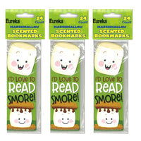 Eureka Marshmallow Scented Bookmarks - 3 Packs of 24-Fun and colorful Eureka Scented Bookmarks have a long-lasting smell that will make reading even more fun!
