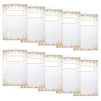 Ashley Productions Hanging Confetti Pattern Storage/Book Bag - 11" x 16" - 2 Packs of 5-Extra strong and durable storage bags