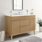 Modway Render 48" Single Sink Bathroom Vanity - Oak/White-Walnut Grain Vanity