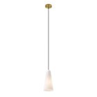 Modway Beacon 1-Light Pendant Light - Opal/Satin Brass-Height-Adjustable Cable