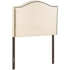 Modway Curl Nailhead Upholstered Twin Headboard - Ivory-Contemporary headboard
