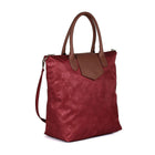 Karla Hanson Millie Women's Rose Print Foldable Shopping Bag - Wine-40W x 40H x 17D cm