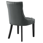 Modway Regent Tufted Vegan Leather Dining Chair - Grey-Chair Weight Capacity: 286 lbs.
