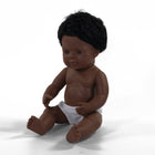 Miniland Anatomically Correct 15" Baby Doll - African-American Boy-Light vanilla scent