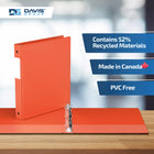 Davis Group Premium Economy Binder - Round Ring - 1" - Orange - 6 Pack-Ideal for Conferences, Reference, Colleges & Universities