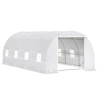 Outsunny Walk-in Polytunnel Greenhouse 20 x 10 x 7ft for Backyard- Ideal way to extend your growing season and protect plants
 
