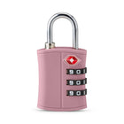 Bugatti 2-Piece TSA Dial Lock Set - Durable ABS - Pink-TSA Approved for Hassle-Free and Damage-Free Luggage Inspections
