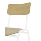 Ceha Canada Ruby Multipurpose Stackable Chair - White/Beech-High-Quality Plywood: Seat and back are crafted from 8 mm birch plywood with a clear varnish for a sleek, natural look