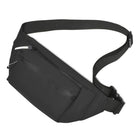Nicci Waist Bag with Front Zipper Pocket - Black-Front Zipper Compartment 