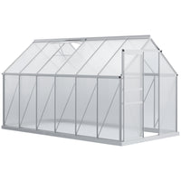 Outsunny 6' x 12' x 6.5' Polycarbonate Greenhouse - Clear- Spacious 6' x 12' x 6.5' greenhouse for growing flowers, vegetables, and fruits
 