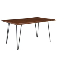 Modway Ardor 60" Live Edge Acacia Wood Acacia Wood Dining Table - Black Walnut-Live Edge Dining Table