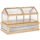 Outsunny Wooden Cold Frame Greenhouse - Natural- The greenhouse can be used alone or in combination to meet your different needs
 