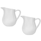 Casa Domani Florence Jug - 1.8L - White - 2 Pack-Made of Porcelain featuring a delicate embossed pattern on scalloped profile.