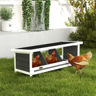 PawHut Wooden Chicken Nesting Box for Up to 3 Hens-Crafted from fir wood to create a peaceful natural setting that encourages laying behaviors