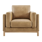 Modway Roscoe Vegan Leather Armchair - Toast-8