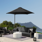 Outsunny Offset Patio Umbrella with 360° Rotation - 8.5' - Black-Made of outdoor-ready polyester fabric and a powder-coated steel frame for heavy-duty stability