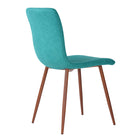 FurnitureR Dining Side Chairs - Green - 4 Pack-Comfortable and delicate fabric texture
