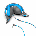 JLab JBuddies Studio 2 Wired Headphones - Blue/Gray-Compact folding design