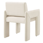 Modway Daven Stain-Resistant Performance Velvet Dining Armchair - Alabaster-Assembly Required