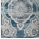 Modway Entourage Malia Distressed Vintage Floral Vintage Medallion Area Rug - 8 ft W x 10 ft L - Ivory/Blue-100% Frise Polypropylene