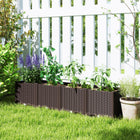 Outsunny Plastic Raised Garden Bed - 63" x 15.7" x 14.6" - Brown-Suitable for both indoor and outdoor use
