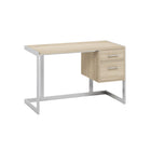 Whalen 48" Peruzzi Writing Desk - Griege Pecan and Silver-Dimensions: 48"W x 23.5"D x 30.25"H