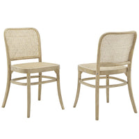 Modway Winona Wood Dining Side Chair - Grey - 2 Pack-Modern Farmhouse Dining Side Chair Set