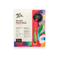 Mont Marte Signature Acrylic Paint Pens - Broad Tip - Assorted - 24 Pack-Broad tips are ideal for larger fills, bold linework and standout lettering on art and craft projects