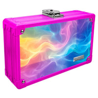 Vaultz Locking Pencil Box - Pink Swirl-Great for school supplies or small valuables like cash, cell phone, etc.
