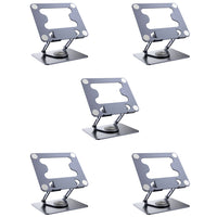 ShoppingAll Laptop Stand with 360° Rotating Base for up to 17.3" Devices - Grey - 5 Pack-360° Rotating Base – Effortlessly switch between viewing angles with the smooth-turning base.