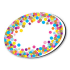Ashley Productions Magnetic Whiteboard Eraser - Oval Confetti - 6 Pack-Built in magnet for easy use on magnetic whiteboards