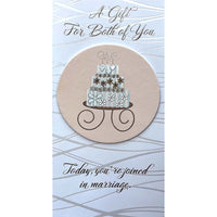 Rosedale Gold Wedding Greeting Cards/Envelopes - 5-1/2" x 8" - Cake - 6 Pack-Premium quality greeting cards