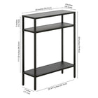 Hudson&Canal Ricardo 22"W Console Table with Metal Shelves - Blackened Bronze-9