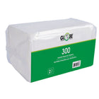Globe Commercial NAP800 Interfold Napkins - 1/2 Fold - 7.87" x 6.5" - White - 300 Napkins/Pack - 20 Pack-Perfect for restaurants, cafes and diners