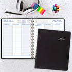 Staples 2026 Weekly/Monthly Planner - 8-3/4" H x 6-7/8" W - Black - Bilingual-One year future planning, three year holiday list and US time zone map