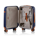 Champs Vintage 21" Hardside Carry-on Luggage - USB Port - Navy-USB Charging Port