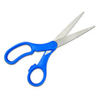 The Pencil Grip 8" Scissors - Blue Handle - 6 Pack-Soft Grip Handles for Left and Right Hand Users