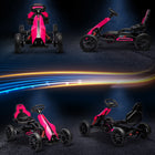 Aosom 12V Kids Electric Go Kart for 3-8 Year Olds - Pink-A two-point safety belt and added backrest provide a snug and safe journey 