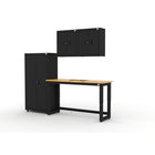 Cat RTA Garage Storage Cabinetry 4-Piece Set with 1 Locker, 2 Walls, and 72" Workbench-Secure Locking Storage: Integrated 3-point locking system with key keeps tools, supplies, and equipment protected and organized.