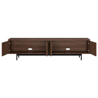 Hudson&Canal Whitman TV Stand for TV's up to 85" - Satin Walnut-Clean with a soft, dry cloth and no harsh chemicals or abrasive cleaning materials