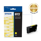 Epson T812 Ink Cartridge - Standard Capacity - Yellow-Worry-free handling - smudge, fade and water resistant prints 