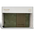 Champs Camo Leather Top Wing Wallet - Green-Easy access ID window